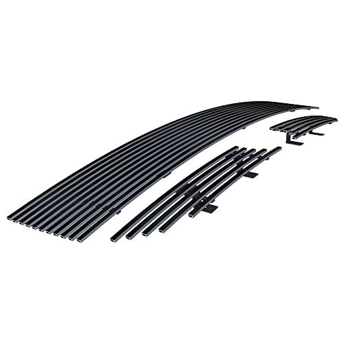 APS Premium Stainless Steel Black 8x6 Horizontal Billet Grille Grill