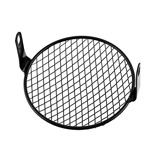 Fesjoy Retro Grill Side Mount Headlight Cover Mask Cafe Racer,