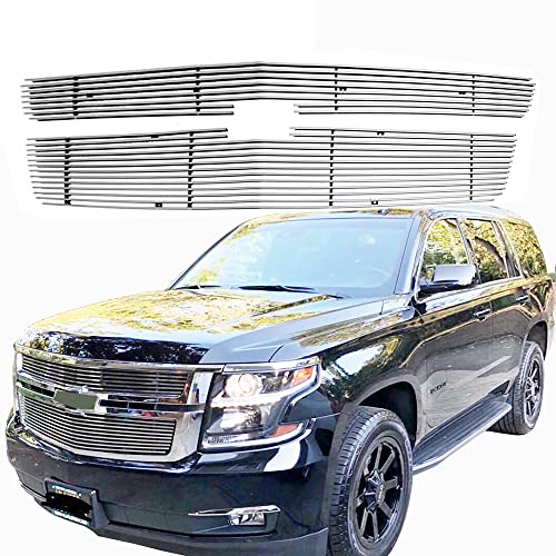 Grille Cover for 2015-2020 Chevy Suburban/Tahoe Front Chrome Billet Grill