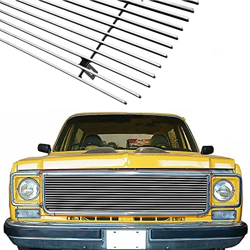Solid Aluminum Billet Grille Grill Compatible with 1973-1980 Chevy C/K