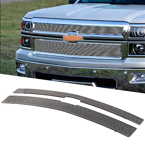 Chrome Front Grill Insert fits Chevy Silverado 1500 2014-2015 Not