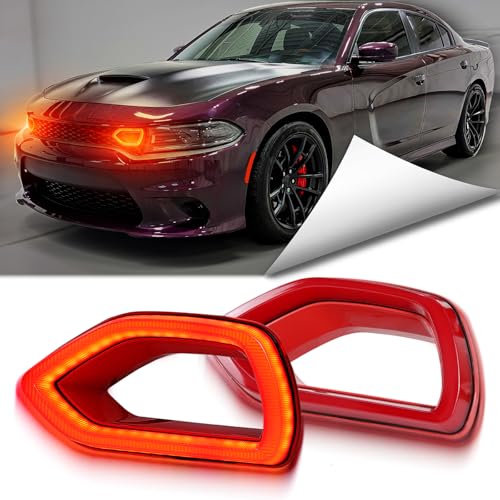 BINQIGOO Front Bumper Grille LED Light Fog Lamp Compatible with