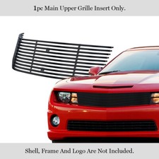 Fits 2010-2013 Chevy Camaro Short Upper Stainless Black Billet Grille Insert