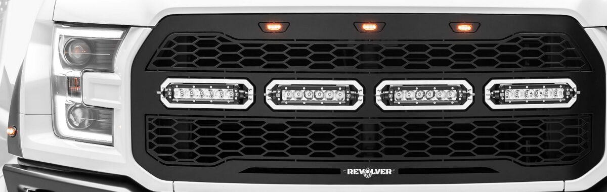 Revolve grille by T-Rex with honeycomb pattern
